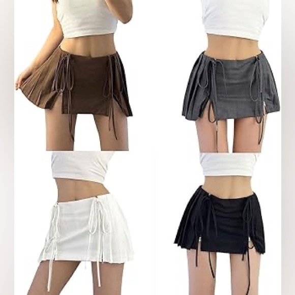 Y2k Mini Skirts Women Preppy Skirt High Waist Pleated Skirt with Shorts - Picture 5 of 6